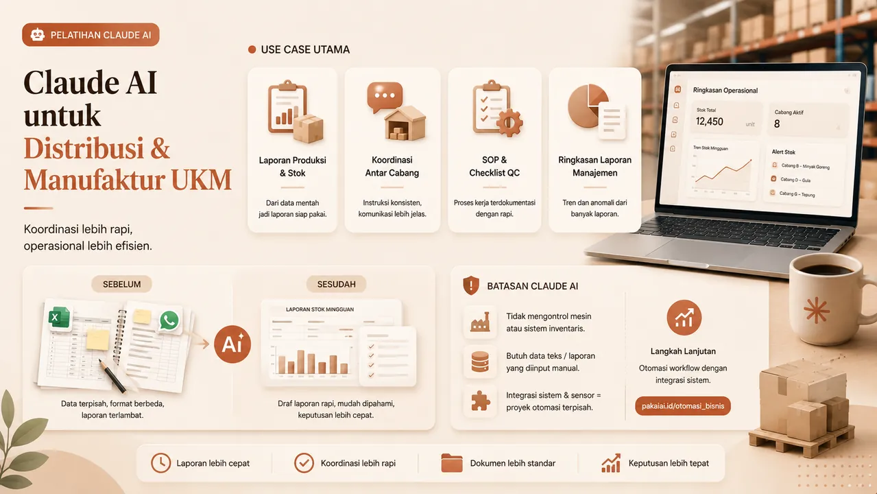 Pelatihan Claude AI Distribusi dan Manufaktur UKM